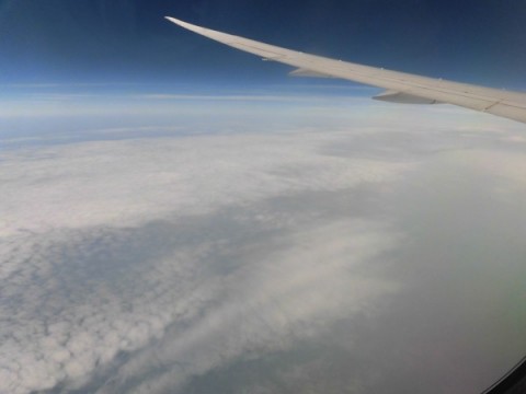 エアインディアから雲の上の景色